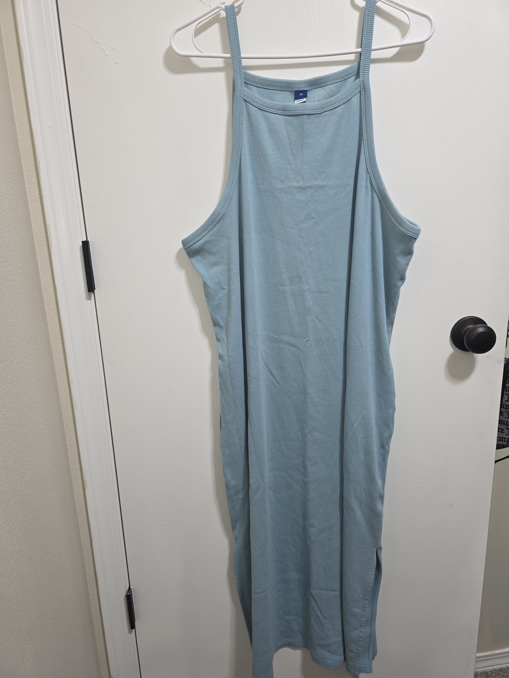 Old Navy Dusty Blue Sleeveless Maxi Dress
